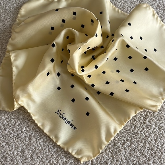 Yves Saint Laurent Other - Yves Saint Laurent 100% Silk Hand Stitched Pocket Square Italy. Authentic.